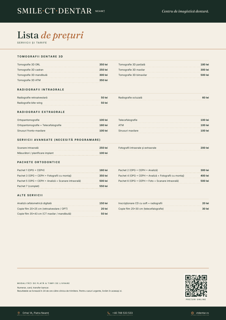Price Sheet